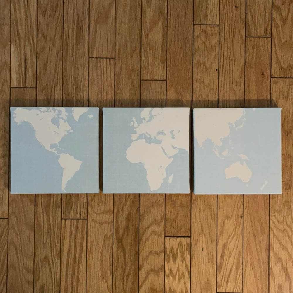 Canvas Art, World Map Print